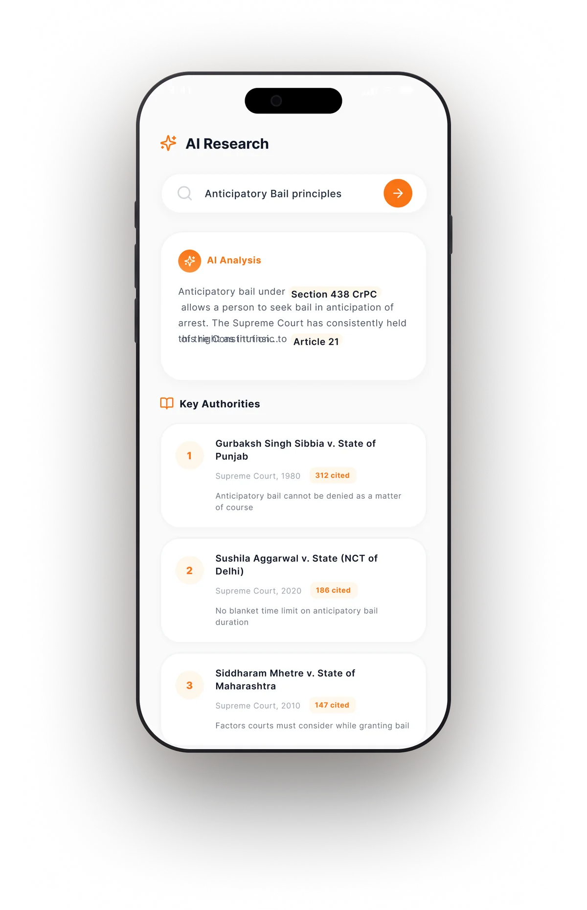 LawCentral AI - AI Legal Research on Mobile